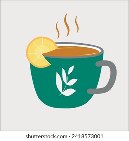 modern lemon tea icon vector illustration