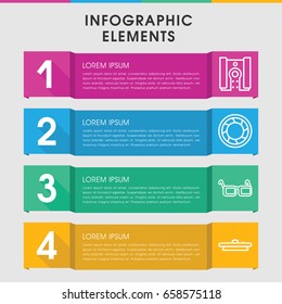 Modern lens infographic template. infographic design with lens icons includes glasses, camera shutter. can be used for presentation, diagram, annual report, web design.