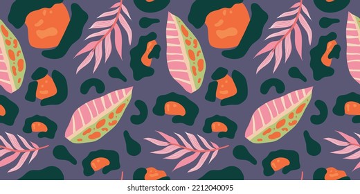 Modern leopard semless pattern. Exotic seamless vector background. Trendy safari texture. Abstract contemporary modern trendy illustration. African leopard pattern