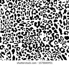 
Modern leopard skin pattern on white background. Vector. Wild nature.