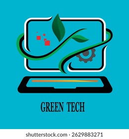 MODERN LEPTOP LOGO GREEN LEPTOP
