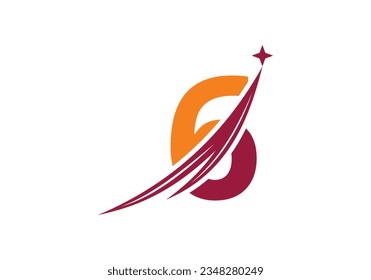 Modern Letter 6 Logo Template. luxury branding Letter Logo Design  Vector
