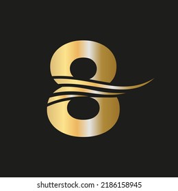 Moderner Brief 8, 8 Logo Monogram Logotype Vektorvorlage kombiniert mit Luxus, Mode Business und Firmenidentität