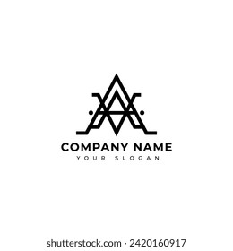 Modern Letter AA Logo, Vektordesign-Vorlage