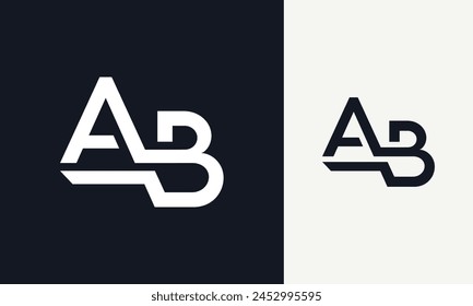 Diseño moderno de la Plantilla del logotipo de la letra AB. Abstractas ab Vector logo concepto