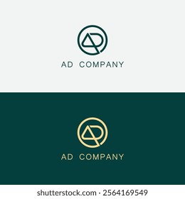 Modern Letter AD logo design vector. Initial letter AD logo vector design templates. Initial Letter AD Design. AD Logo Design. Creative and Modern logo
