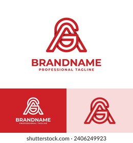 Modern Letter AG Monogram Logo Set, suitable for business with AG or GA initials