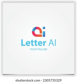 modern letter ai ia logo premium elegant template vector eps 10