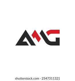 Conceito do logotipo da letra moderna AMG