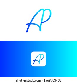 modern letter AP logo. flat illustration - Icon design