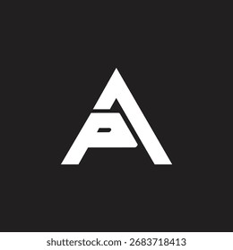 Modern letter AP monogram vector art template illustration.
