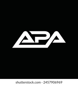 Modern Letter APA logo design minimalist, logo for your template