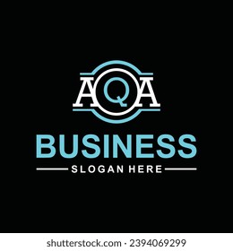 Modern Letter AQA Linked Logo Vector Template, suitable for which company or brand name start those initial.