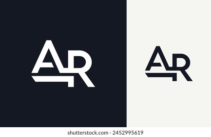 Moderner Buchstabe ar Logo Vorlage Design. Abstraktes AR-Vektorgrafik-Logo-Konzept