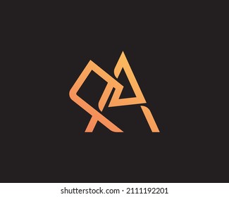 Modern letter AR or Ra logo design Eps10 Isolated