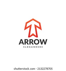 modern letter a and arrow logo design