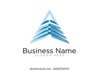 Modern Letter A Arrow Vector Logo concept, Simple Arrow a logo designs concept.