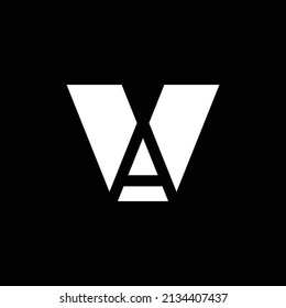 modern letter AV or VA logo design