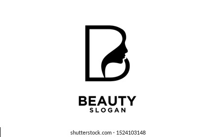 modern letter b for beauty logo icon design vector illustration template