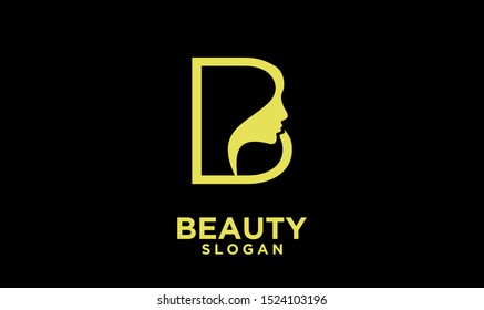 modern letter b for beauty logo icon design vector illustration template
