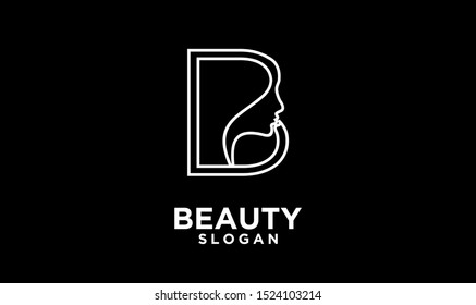 modern letter b for beauty logo icon design vector illustration template