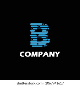 Logotipo de concepto de letra B moderna, perfecto para negocios