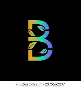 
Modern Letter B Leaf Logo. The combination of the capital letter B and leaves is an elegant, modern, simple logo. BBB. Gradient B Leaf Logo