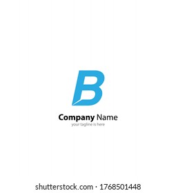 das Konzept des modernen Buchstaben b mit Logo auf weißem Hintergrund
