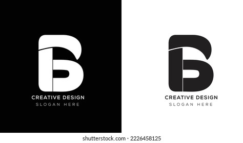 Modern letter B logo design