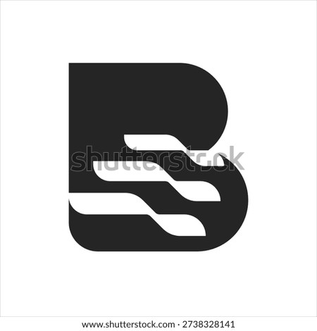 Modern letter B logo featuring integrated car silhouettes. Bold geometric monogram suitable for automotive brands, car dealerships, transport companies and mobility startups.