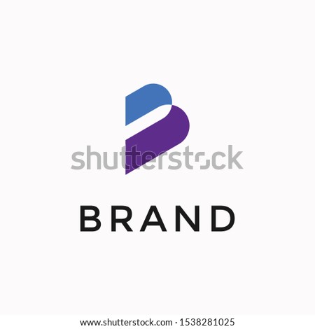 Modern letter B logo template