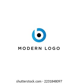 modern letter B logo, vector