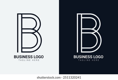 Modern letter B logo vector, modern letter B business logo, modern letter B logo company