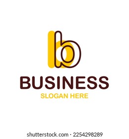 letra moderna b logotipo creativo