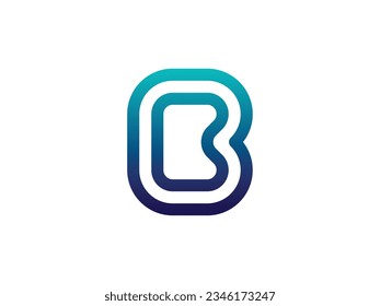 modern letter B monogram logo design
