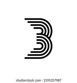 modern letter B monogram vector logo design