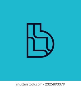 Logo für die Verbindung mit modernen Buchstaben B