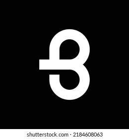 Modern Letter B Overlapping Line Vector Stock Vector (Royalty Free ...