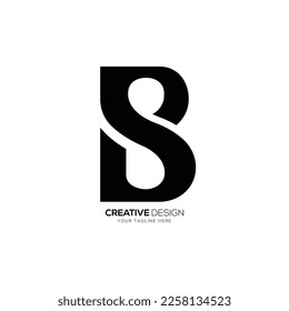 Diseño elegante de logotipo B S letra moderna
