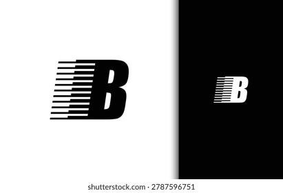 Modern Letter B Speed Line Logo Design for Technology and Corporate Brand Identity