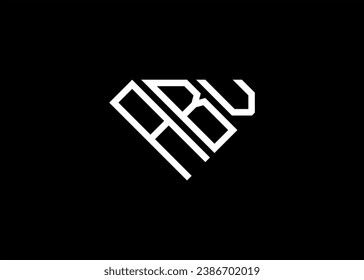 Letra moderna logotipo en forma de diamante A B U y modelo vectorial de la letra A B del monograma inicial.