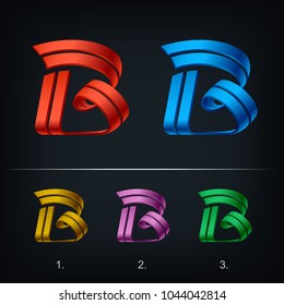 Modern Letter B Vector logo, ABC concept type as logotype, Vector illustration
