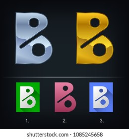 Modern Letter B Vector logo, ABC concept type as logotype, Vector illustration