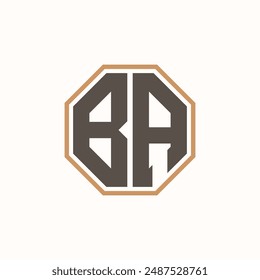 Modern Letter BA Logo for Corporate Business Brand Identity. Creative BA Logo Design.