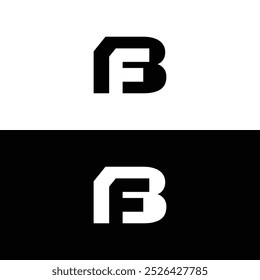 Design de logotipo de letra moderna BF ou FB