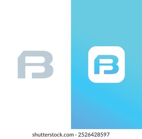 Design de logotipo de letra moderna BF ou FB