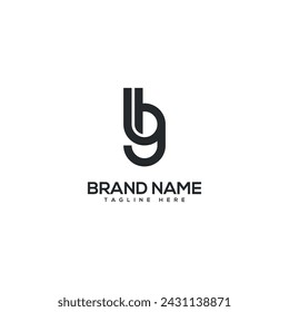 Modern letter BG GB logo design vector template. Initials monogram icon.