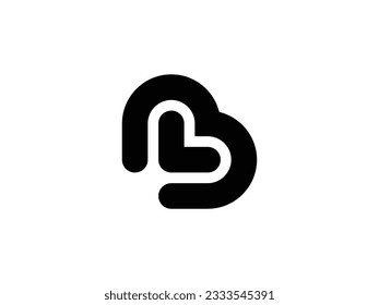 modern letter BL or LB logo design