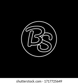 Modern Letter BS Vector Design Monogram Logo Illustration with circular shapes.