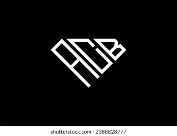 Modern letter A C B diamond shape logo And initial monogram A C B letter logo vector template.